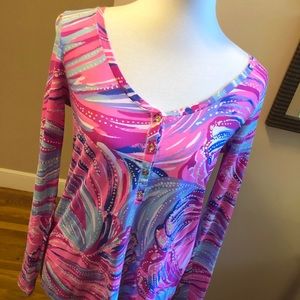 Sorella top, Lilly Pulitzer: Oh My Guava! print